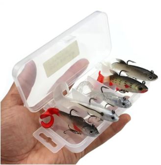 5pcs/pack Fish Lure Set With Storage Box